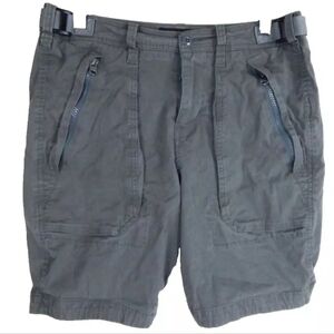 Abercrombie Gray Military Shorts 8"